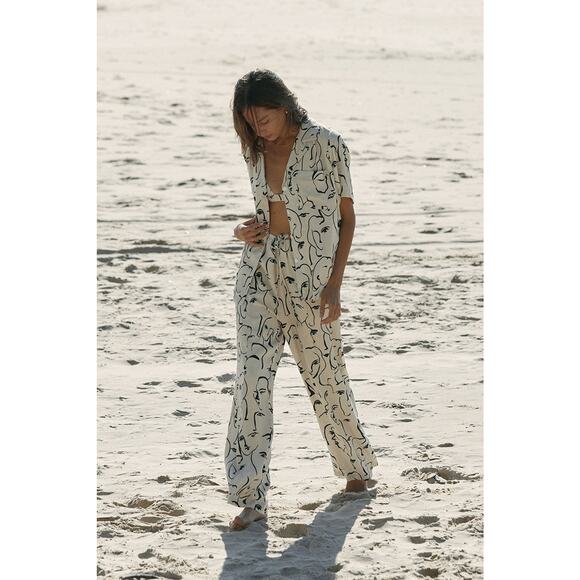 DISSH Abstract Print Straight Leg Jumpsuit - Picture 1 of 4